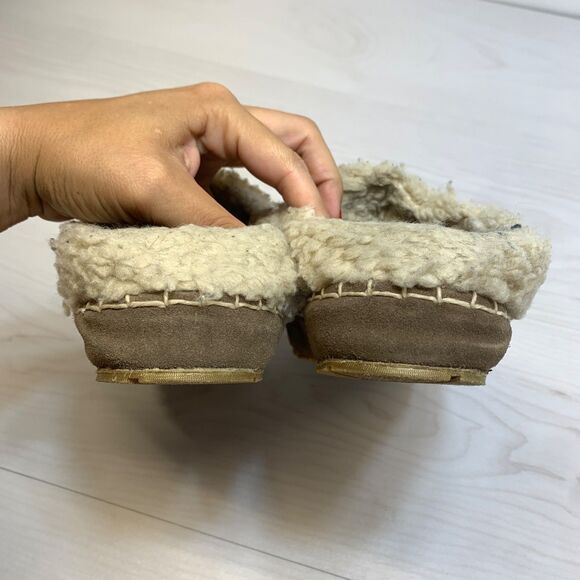 L.L. Bean Size 7 Cozy Slipper Slides Sherpa Pile Fleece Womens Warm Clog - Picture 4 of 9